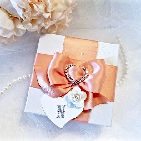Bohemian Gold Bridal Earrings Gift box