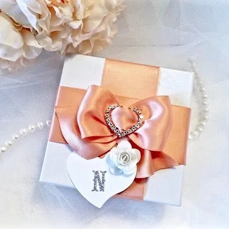 Bohemian Gold Bridal Earrings Gift box