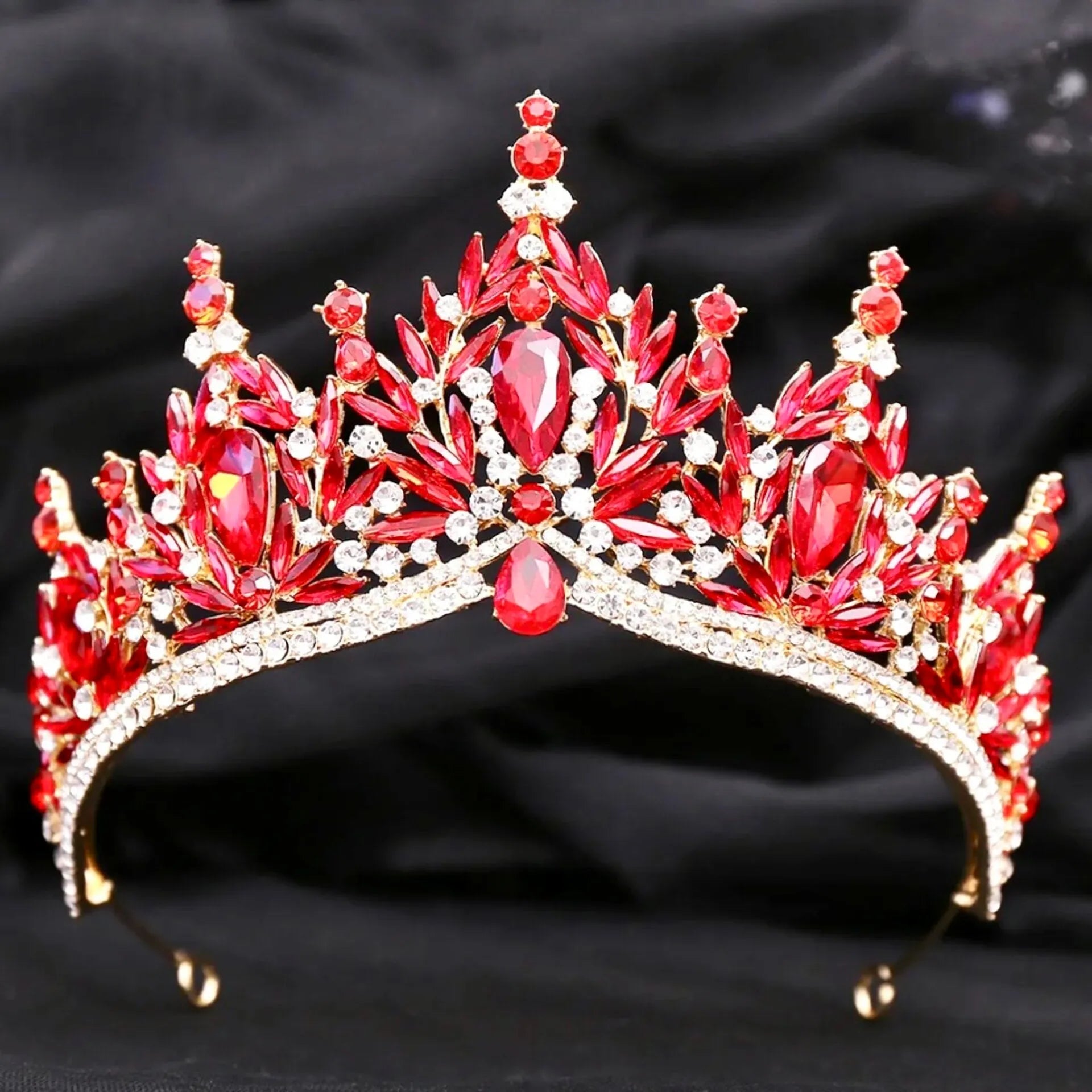 Manohla Crystal Wedding Tiara – Bridal Crown More Colors 