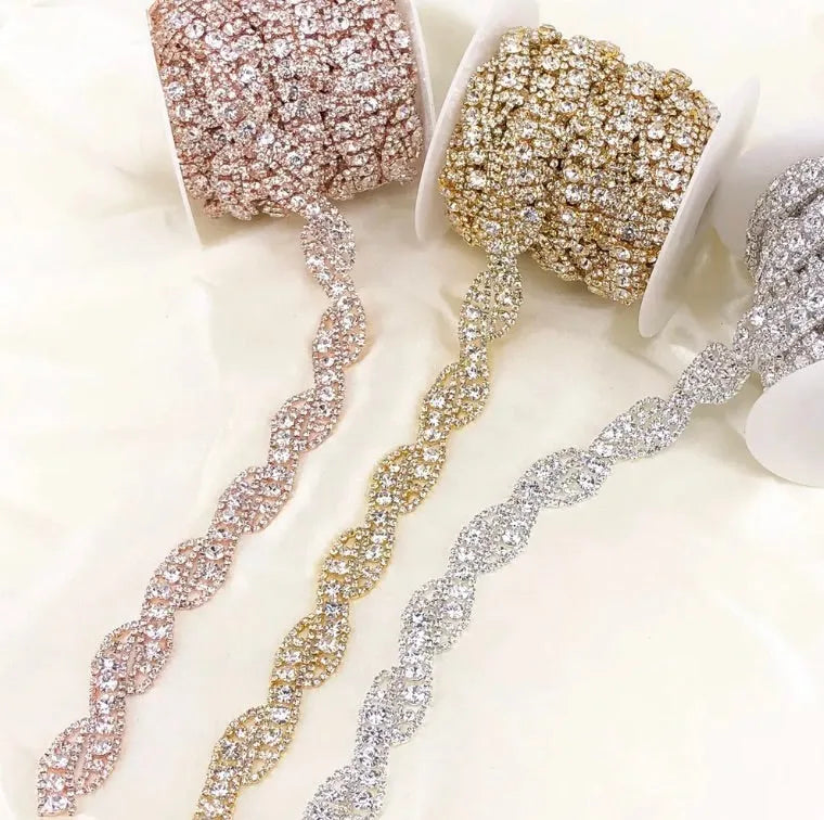 Wedding Accessories - Rhinestone Bridal Belt/Sash - Available in Rose Gold, Silver and Yellow Gold 