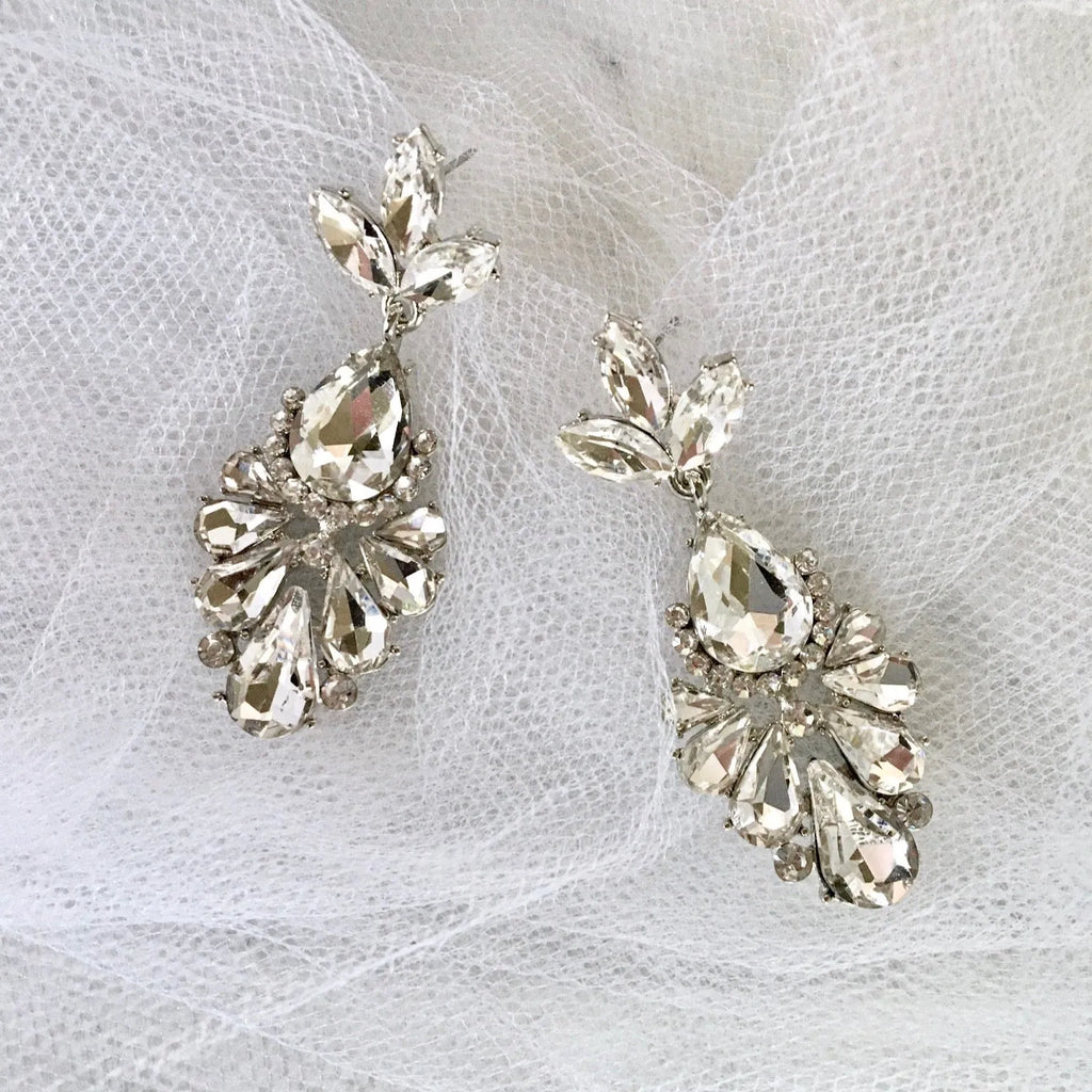 Wedding Jewelry - Rhinestone Bridal Earrings - Available in Gold and Silver