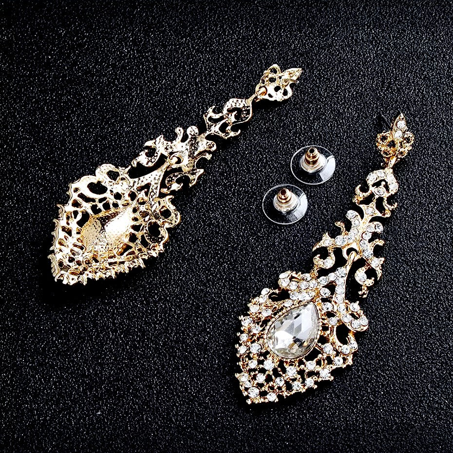 Wedding Jewelry - Rhinestone Bridal Earrings - Available in Silver and Gold
