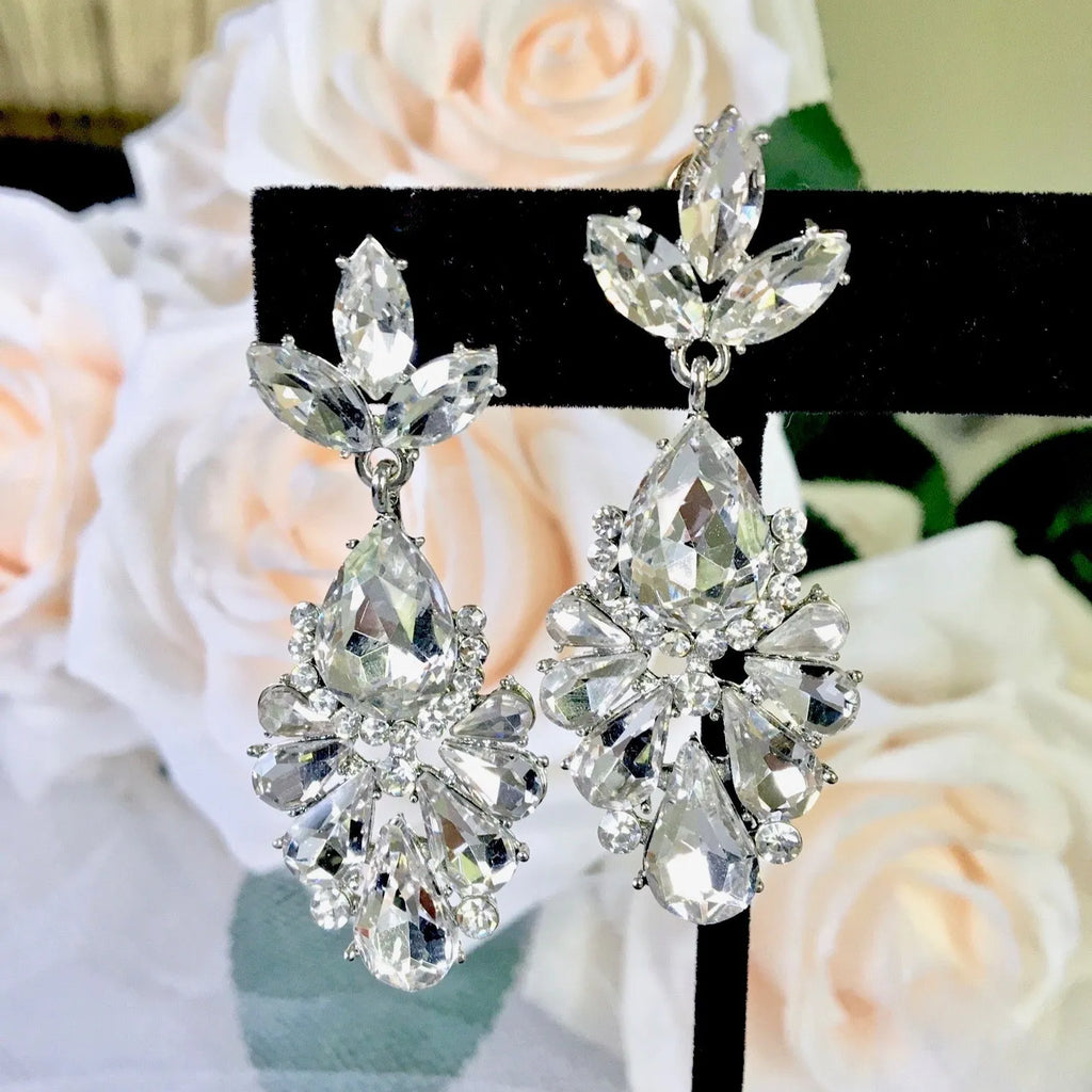 Wedding Jewelry - Rhinestone Bridal Earrings - Available in Gold and Silver