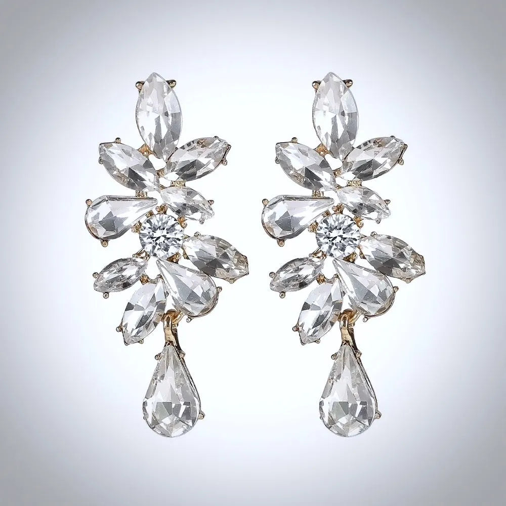 Wedding Jewelry - Rhinestone Bridal Earrings - Available in Silver and Gold