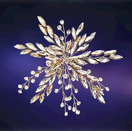 Wedding Hair Accessories - Crystal Bridal Hair Clip - Available in Silver, Rose Gold and Yellow Gold