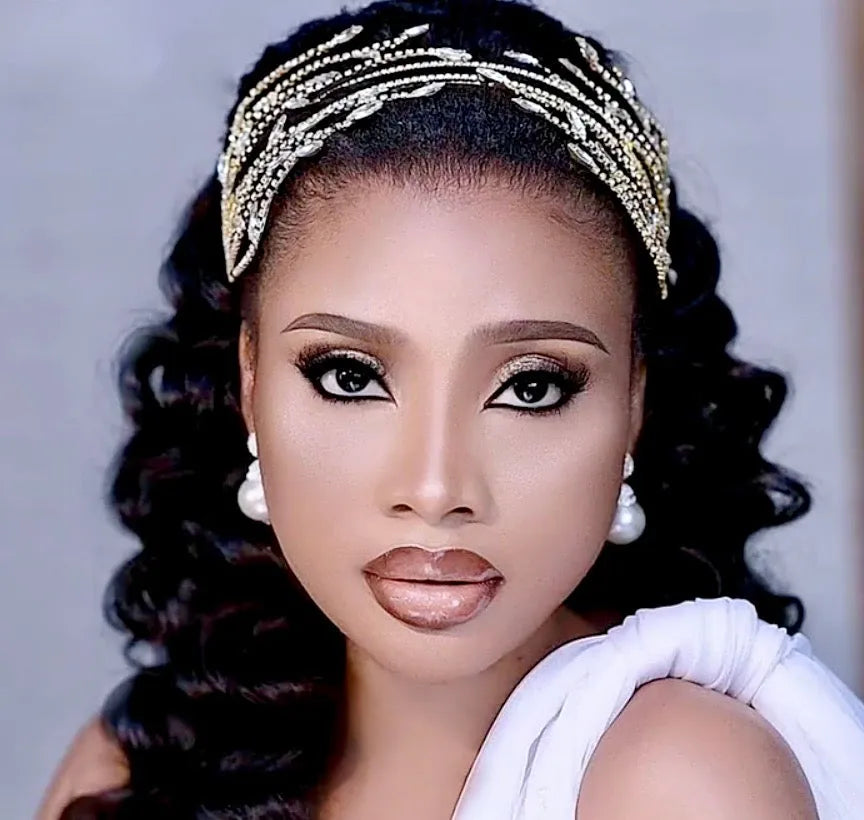 Wedding Hair Accessories - Crystal Bridal Headdress - Available in Silver and Yellow Gold