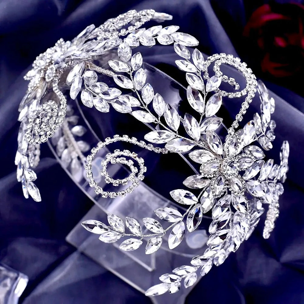 Wedding Hair Accessories - Silver Crystal Bridal Headdress