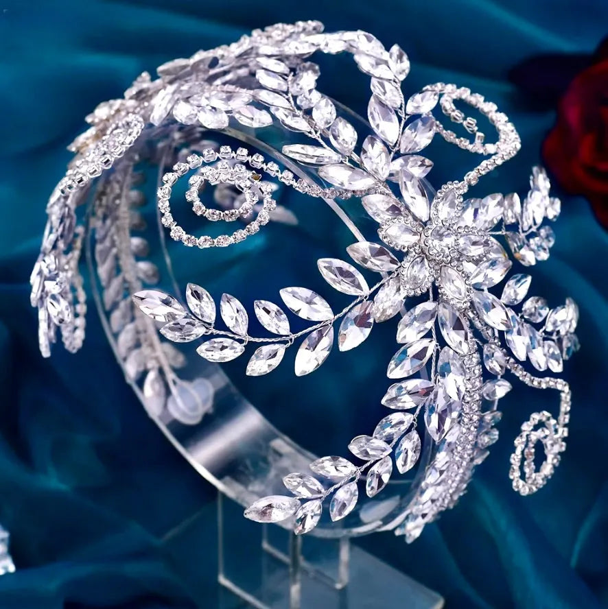 Wedding Hair Accessories - Silver Crystal Bridal Headdress