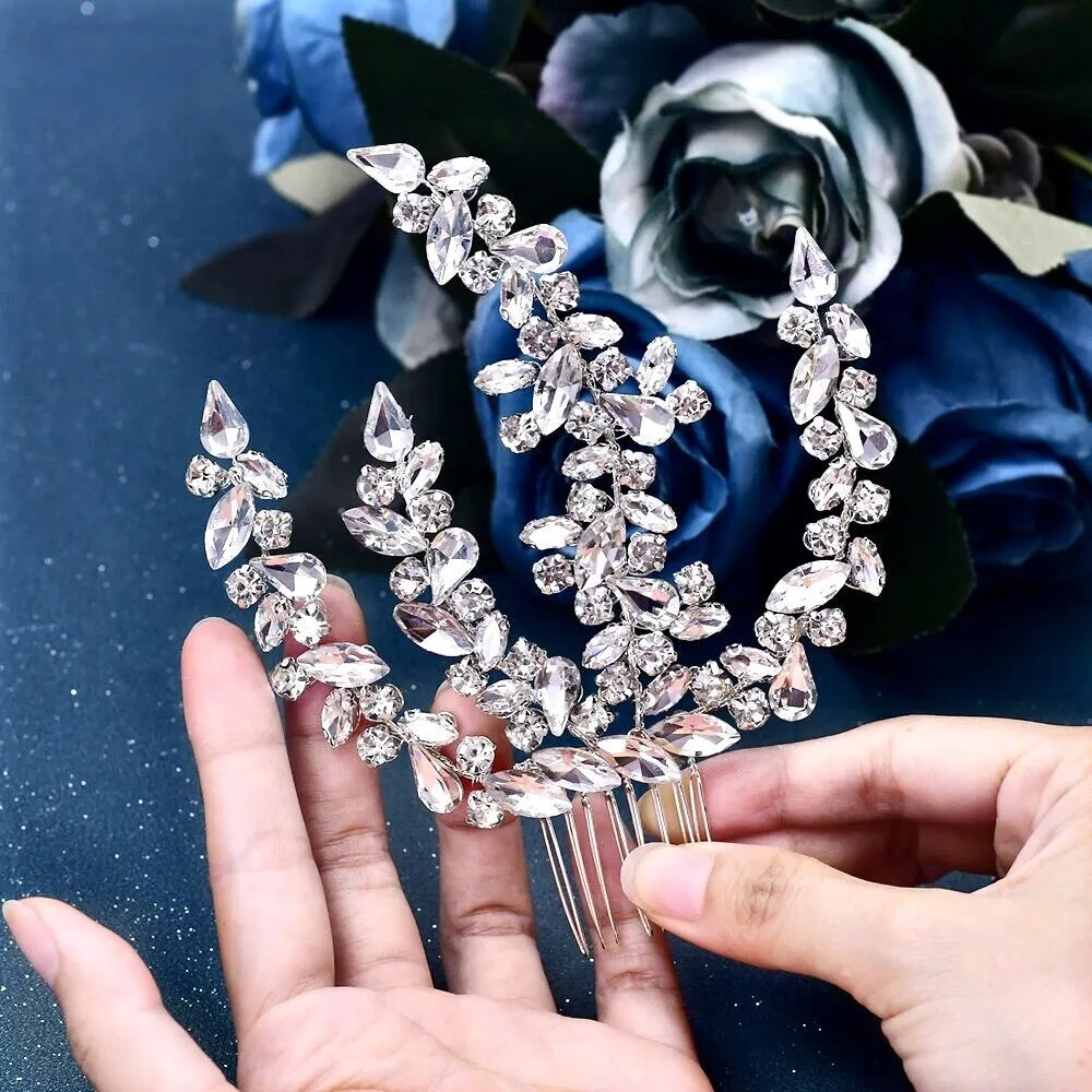 Wedding Hair Accessories - Rhinestone Crystal Bridal Headdress