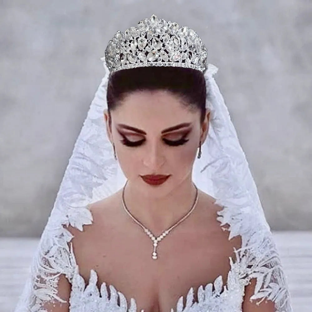 Wedding Hair Accessories - Silver Rhinestone Bridal Tiara
