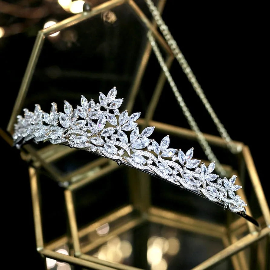 Wedding Hair Accessories - Wedding Rhinestone Tiara - Available in Silver, Yellow Gold and Rose Gold