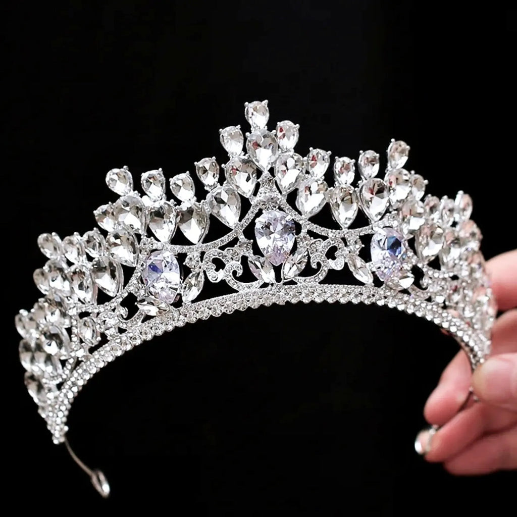 Wedding Hair Accessories - Silver Rhinestone Bridal Tiara