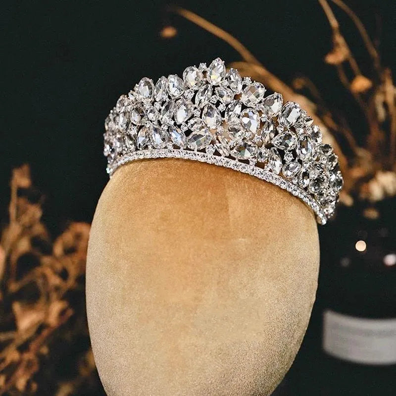 Wedding Hair Accessories - Silver Rhinestone Bridal Tiara