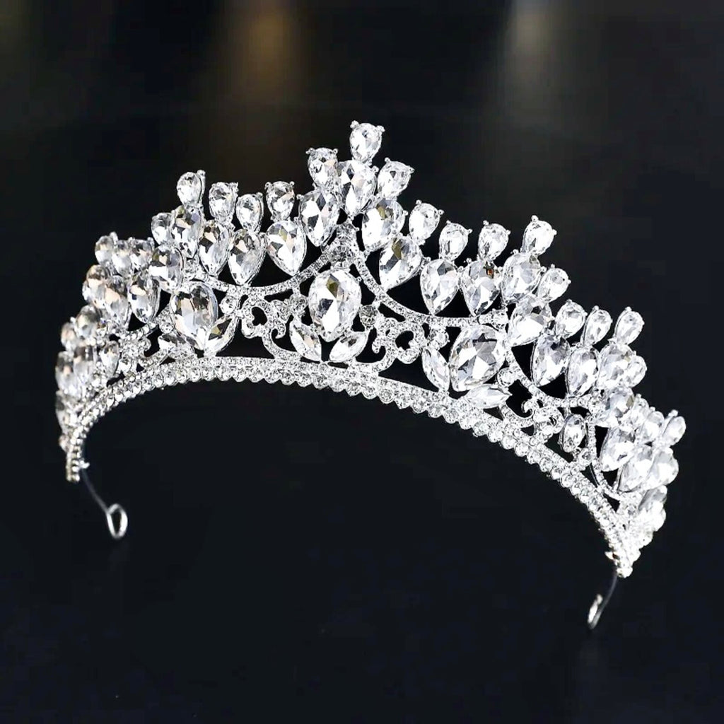 Wedding Hair Accessories - Silver Rhinestone Bridal Tiara