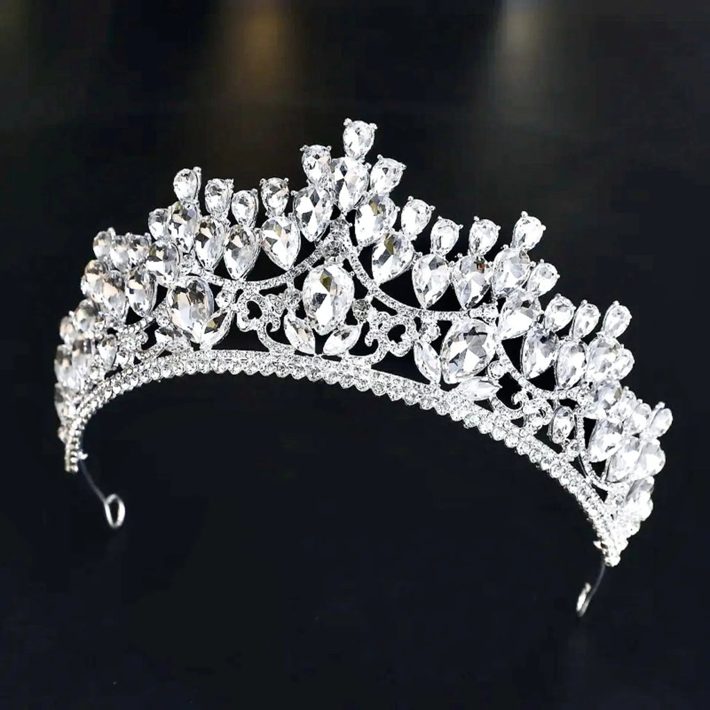Wedding Hair Accessories - Silver Rhinestone Bridal Tiara