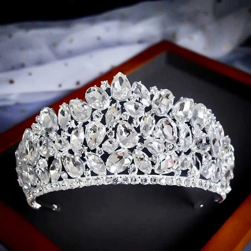 Wedding Hair Accessories - Silver Rhinestone Bridal Tiara