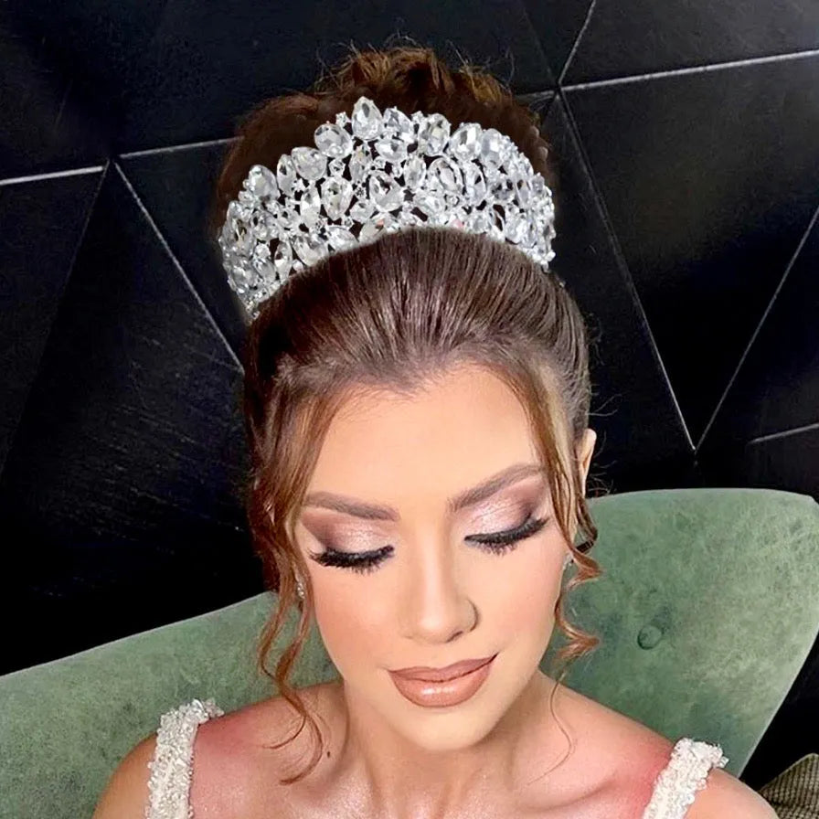 Wedding Hair Accessories - Silver Rhinestone Bridal Tiara