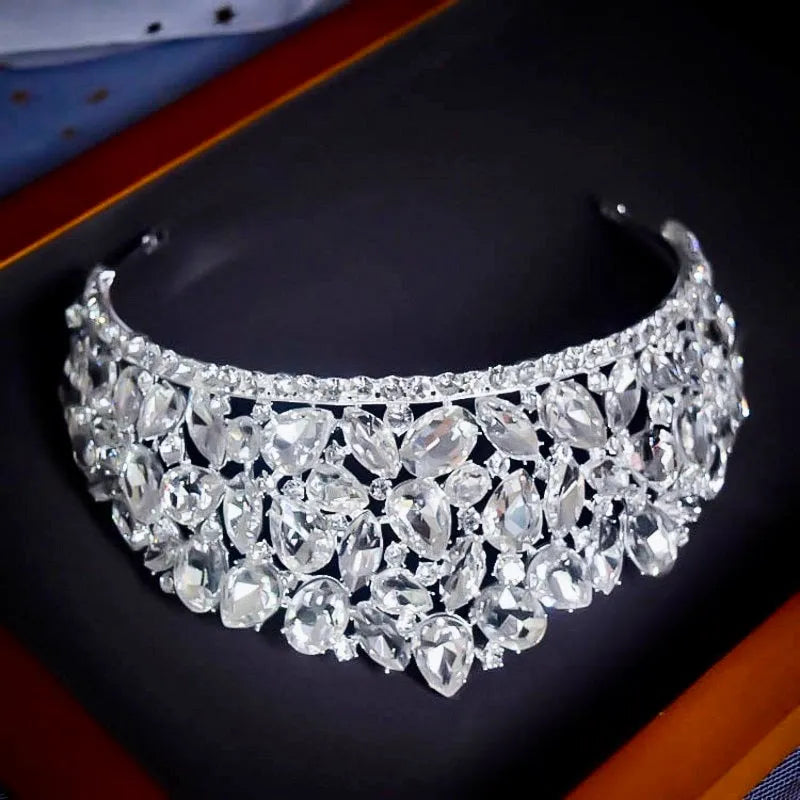 Wedding Hair Accessories - Silver Rhinestone Bridal Tiara