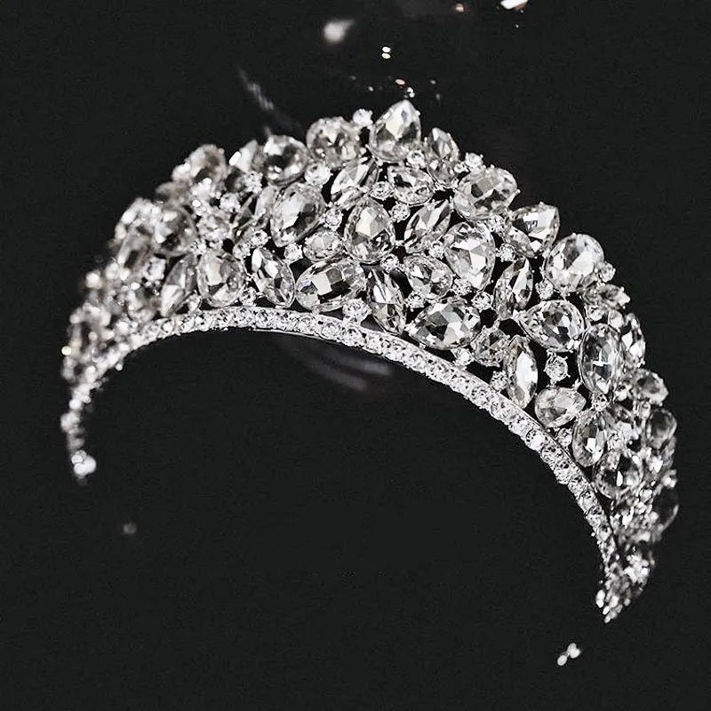 Wedding Hair Accessories - Silver Rhinestone Bridal Tiara