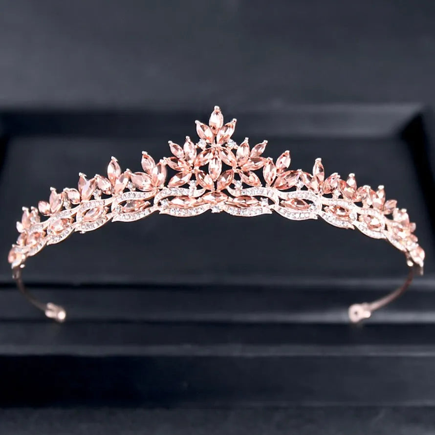 Wedding Hair Accessories - Wedding Rhinestone Tiara - Available in Silver, Yellow Gold and Rose Gold