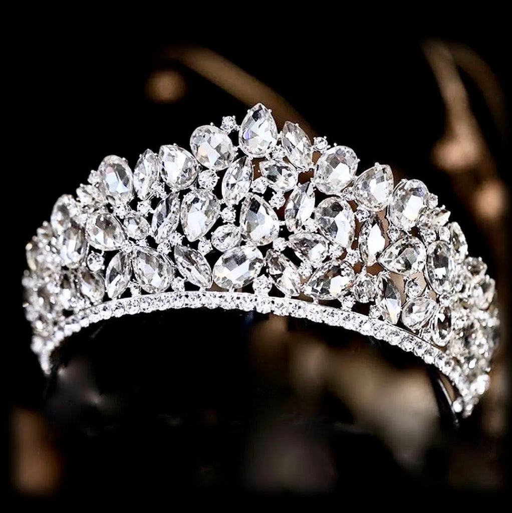 Wedding Hair Accessories - Silver Rhinestone Bridal Tiara