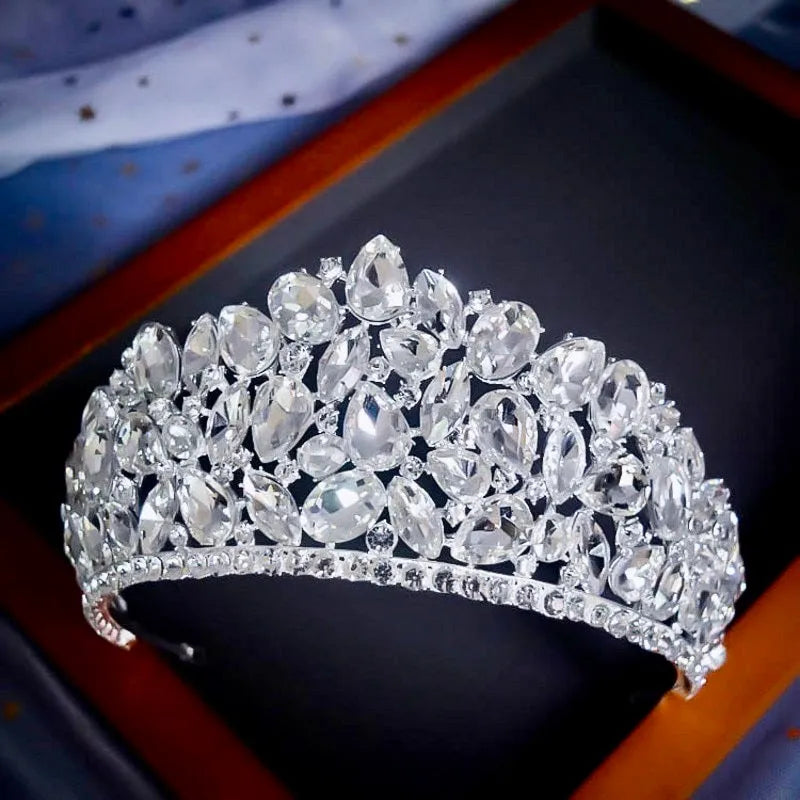 Wedding Hair Accessories - Silver Rhinestone Bridal Tiara