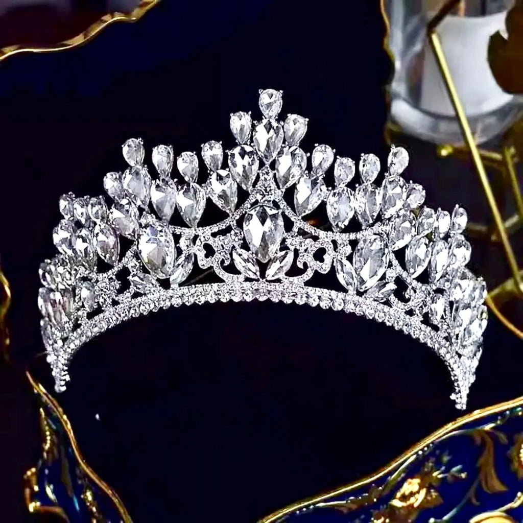 Wedding Hair Accessories - Silver Rhinestone Bridal Tiara
