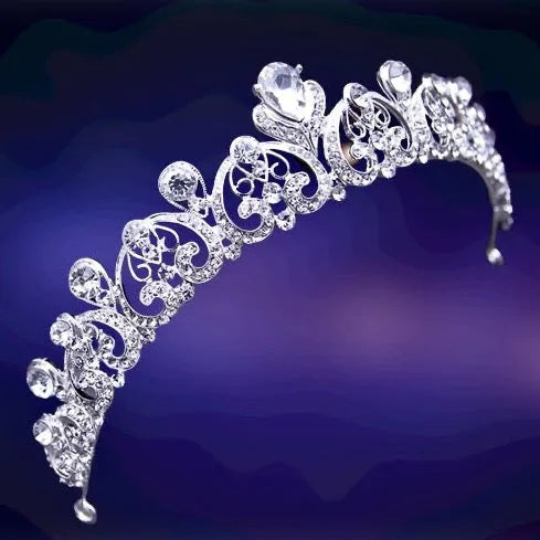 Hadley Rhinestone Wedding Tiara | Bridal Crown Wedding Hair  display picture 2