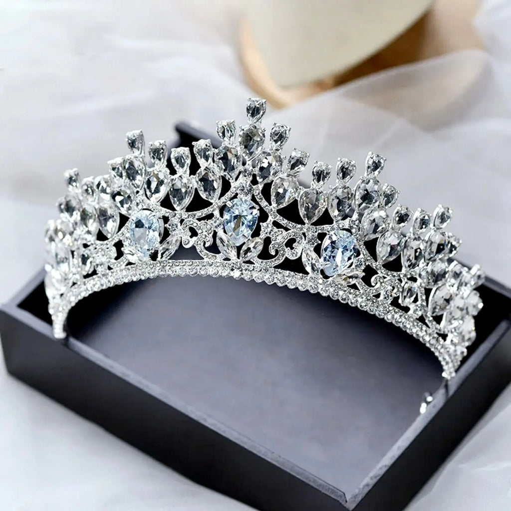 Wedding Hair Accessories - Silver Rhinestone Bridal Tiara