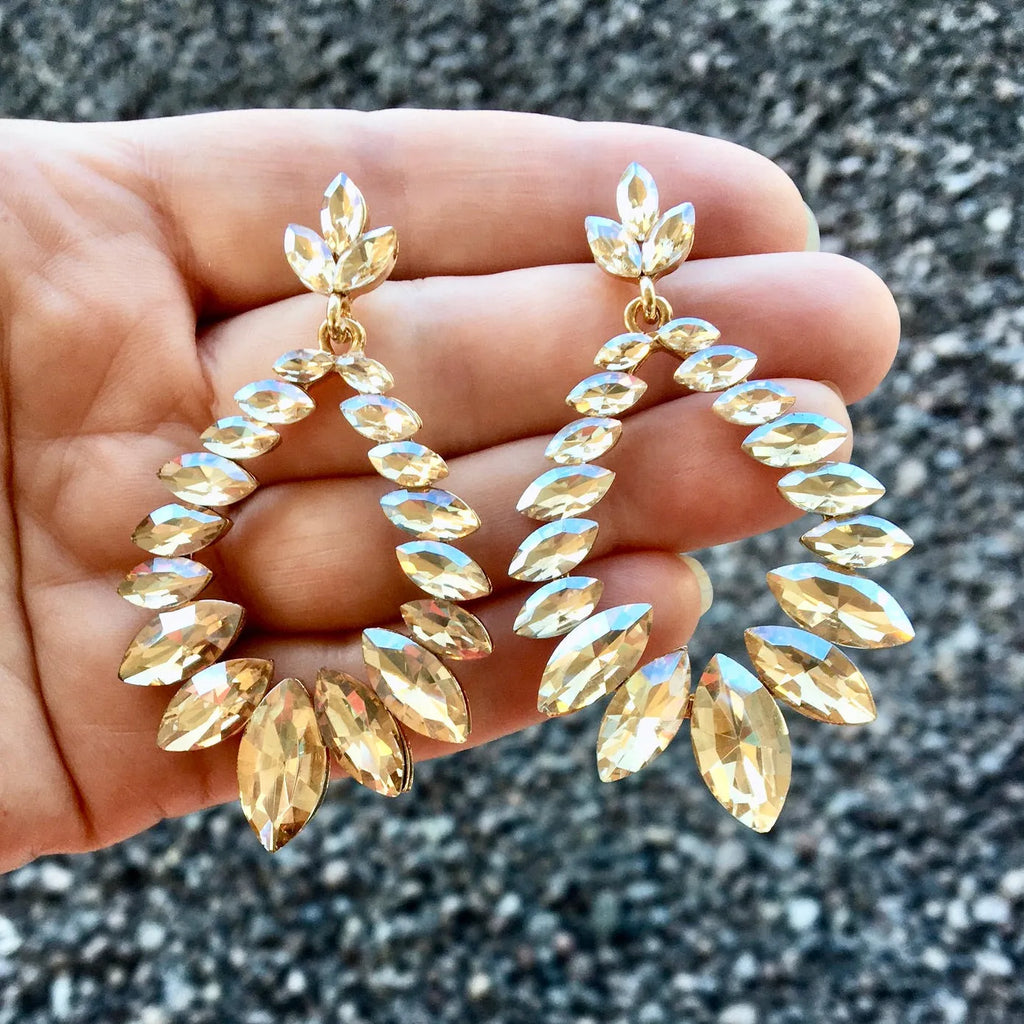 Wedding Jewelry - Crystal Bridal Earrings - Available in Silver and Gold