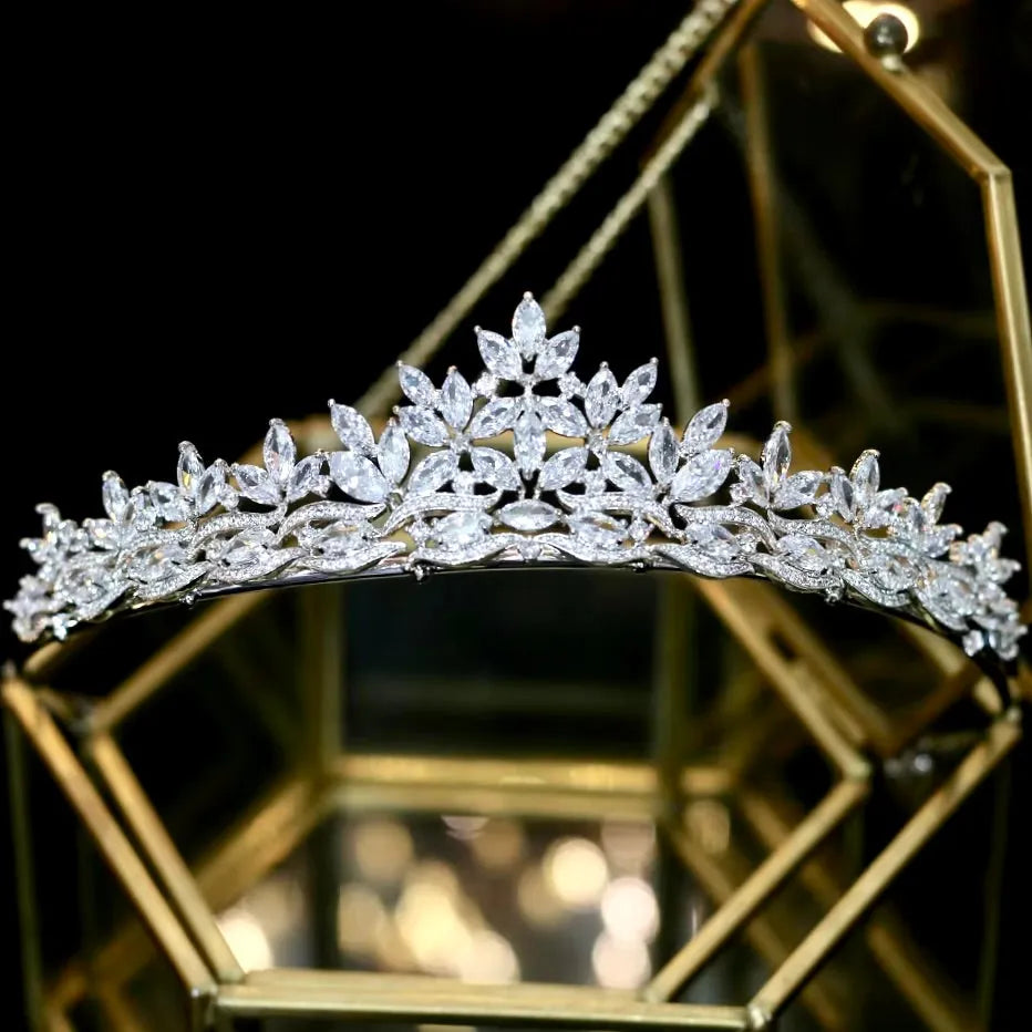 Wedding Hair Accessories - Wedding Rhinestone Tiara - Available in Silver, Yellow Gold and Rose Gold