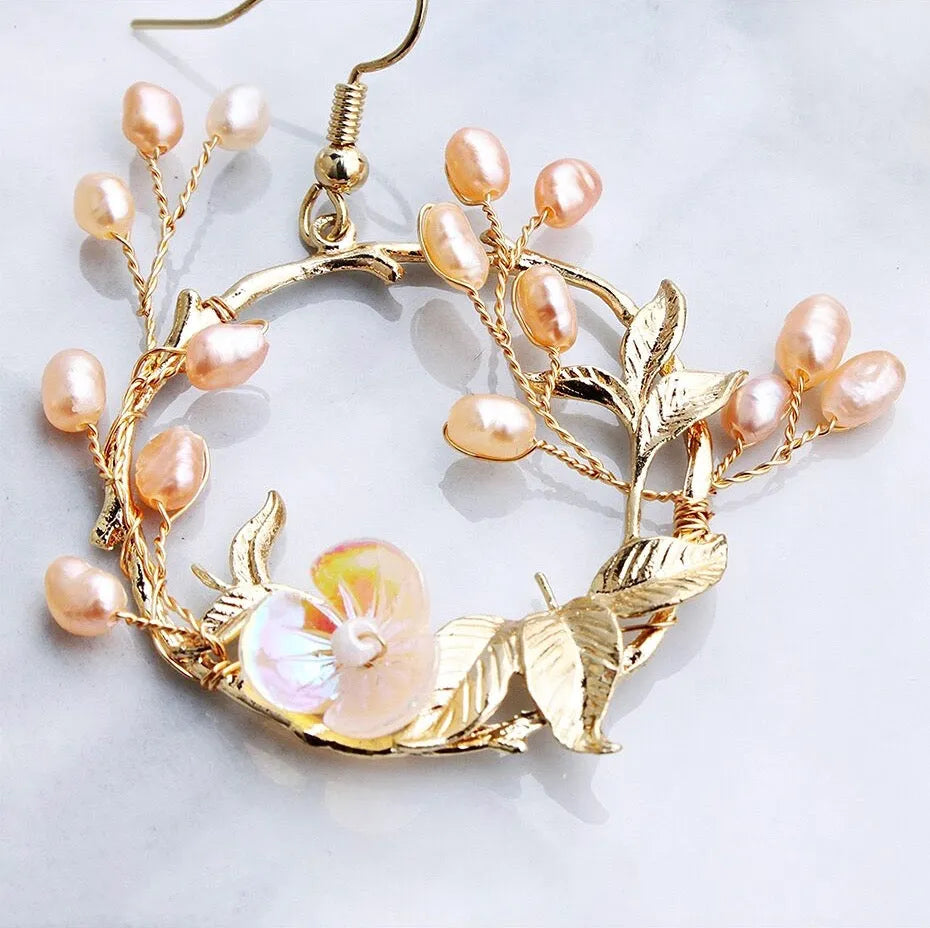 Pearl Wedding Jewelry - Romantic Freshwater Pearl Bridal Earrings