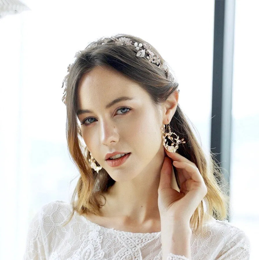 Pearl Wedding Jewelry - Romantic Freshwater Pearl Bridal Earrings