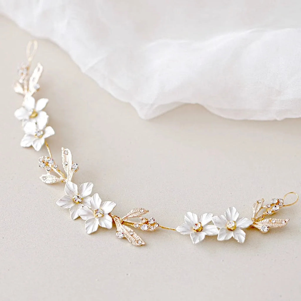 Wedding Hair Accessories - Romantic Floral Bridal Headband / Vine