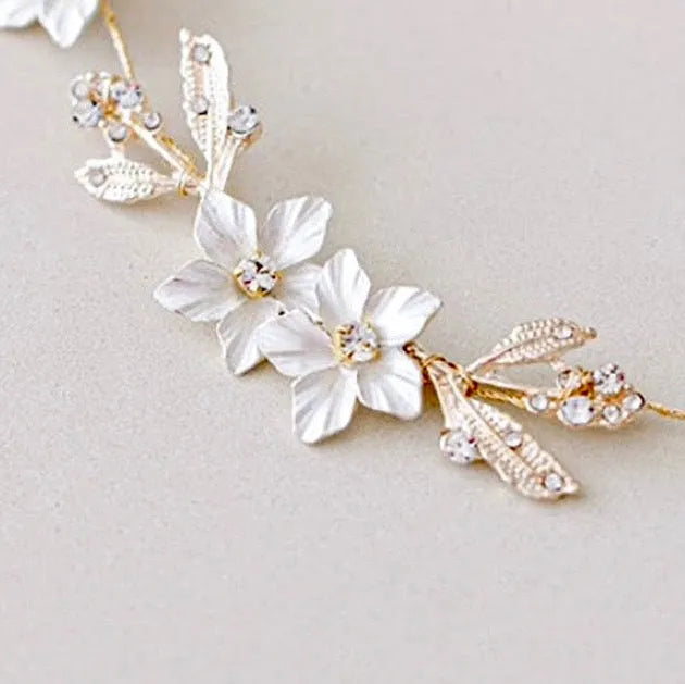 Wedding Hair Accessories - Romantic Floral Bridal Headband / Vine