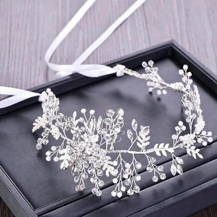 Wedding Hair Accessories - Romantic Pearl Bridal Headband - Available in Gold and Silver