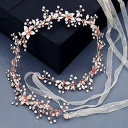 rose gold dress sash Rose Gold Leaf Vine Bridal Sash: Blush Crystal Wedding Belt