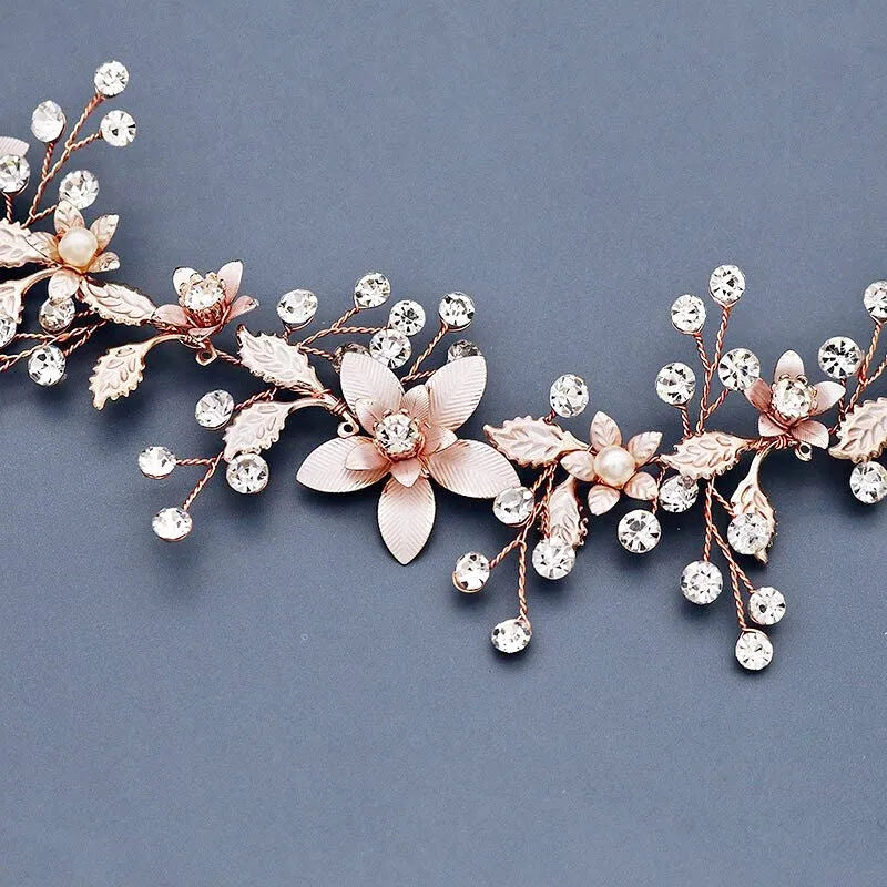 Wedding Accessories - Bohemian Rose Gold Bridal Belt/Sash