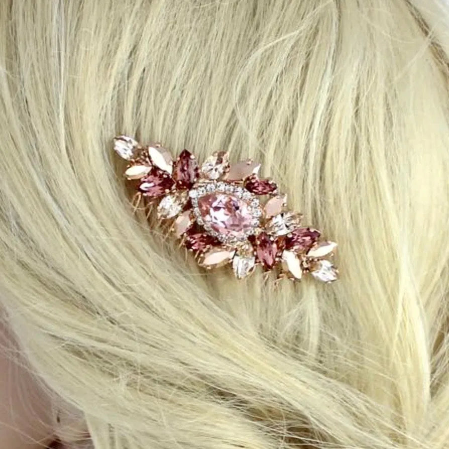 Wedding Hair Accessories - Rose Gold Bridal Hair Comb