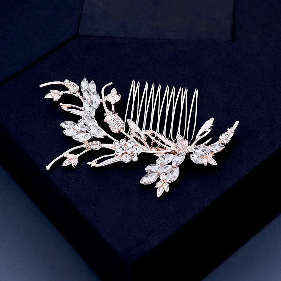 Wedding Hair Accessories - Rose Gold Bridal Hair Comb