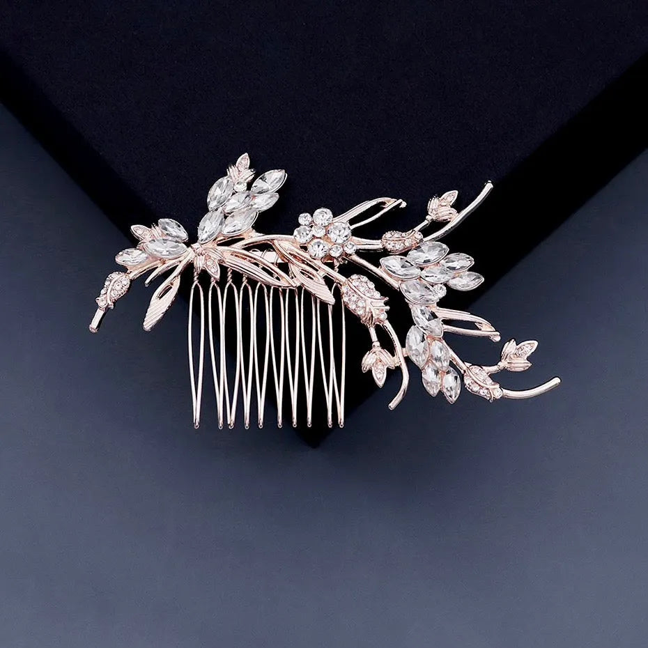 Wedding Hair Accessories - Rose Gold Bridal Hair Comb