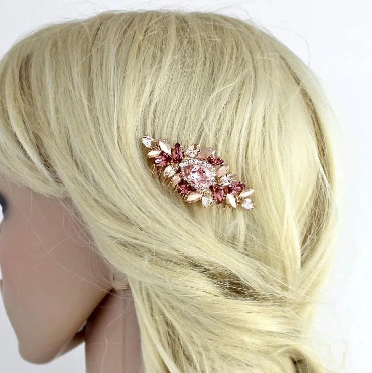 Wedding Hair Accessories - Rose Gold Bridal Hair Comb