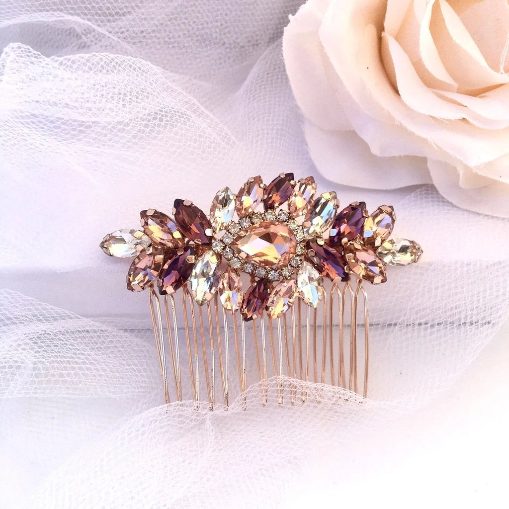 "Iliana" - Rose Gold Bridal 3-Piece Jewelry Set