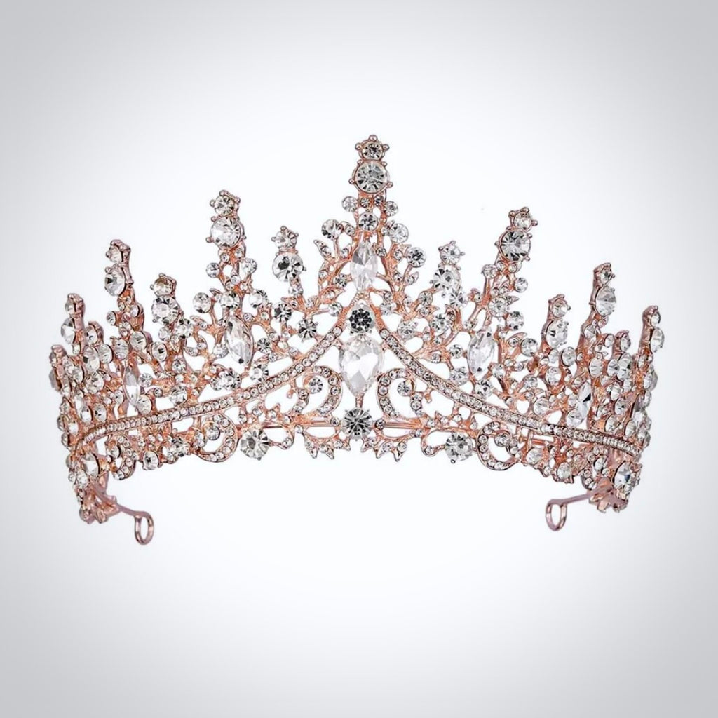 Wedding Hair Accessories - Baroque Bridal Tiara - Available in Rose Gold, Silver and Yellow Gold