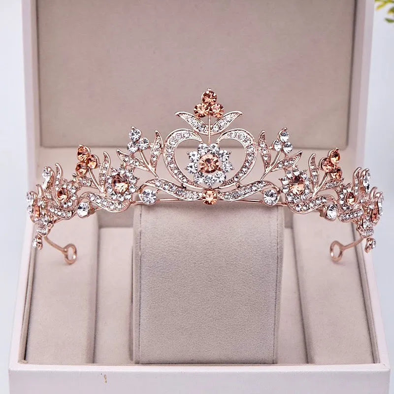 Wedding Hair Accessories - Rhinestone Bridal Tiara - Available in Silver, Yellow Gold and Rose Gold