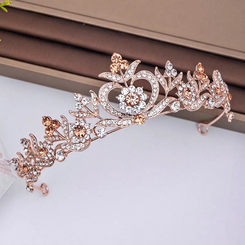 Wedding Hair Accessories - Rhinestone Bridal Tiara - Available in Silver, Yellow Gold and Rose Gold