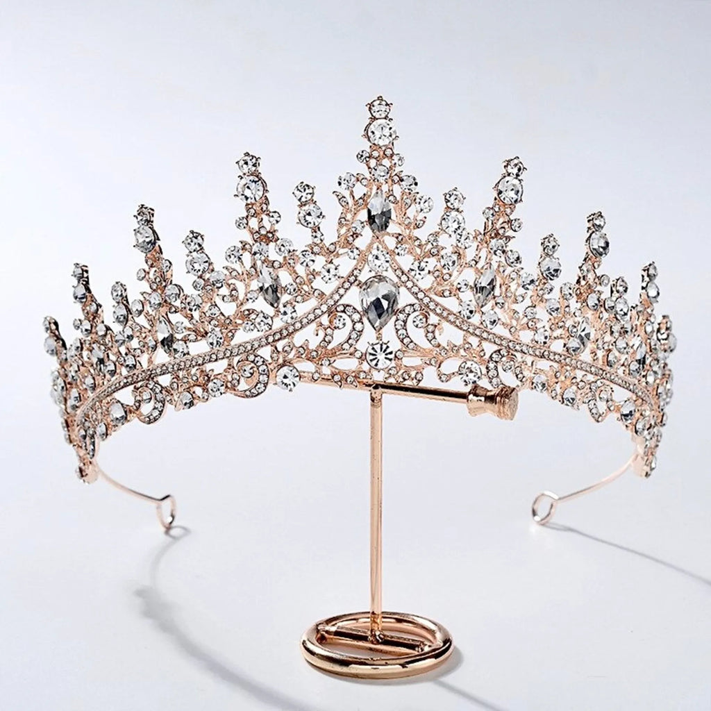 Wedding Hair Accessories - Baroque Bridal Tiara - Available in Rose Gold, Silver and Yellow Gold