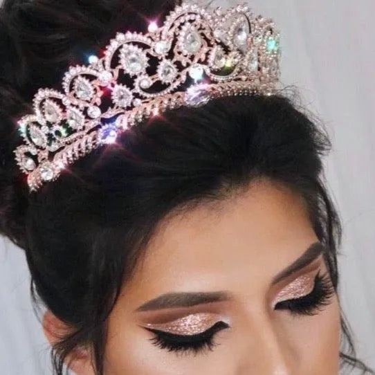 Wedding Hair Accessories - Rhinestone Bridal Tiara - Available in Silver, Rose Gold and Yellow Gold