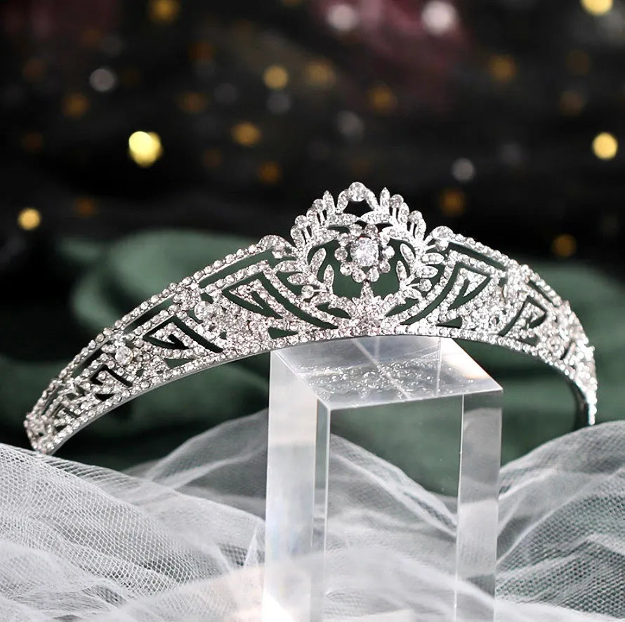 Wedding Hair Accessories - Silver Crystal Bridal Tiara