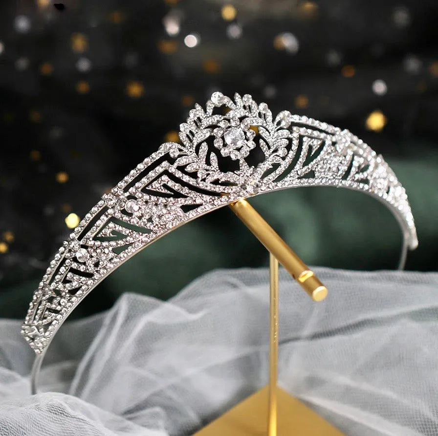 Wedding Hair Accessories - Silver Crystal Bridal Tiara